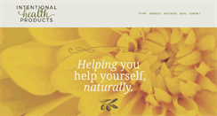 Desktop Screenshot of intentionalhealthproducts.com